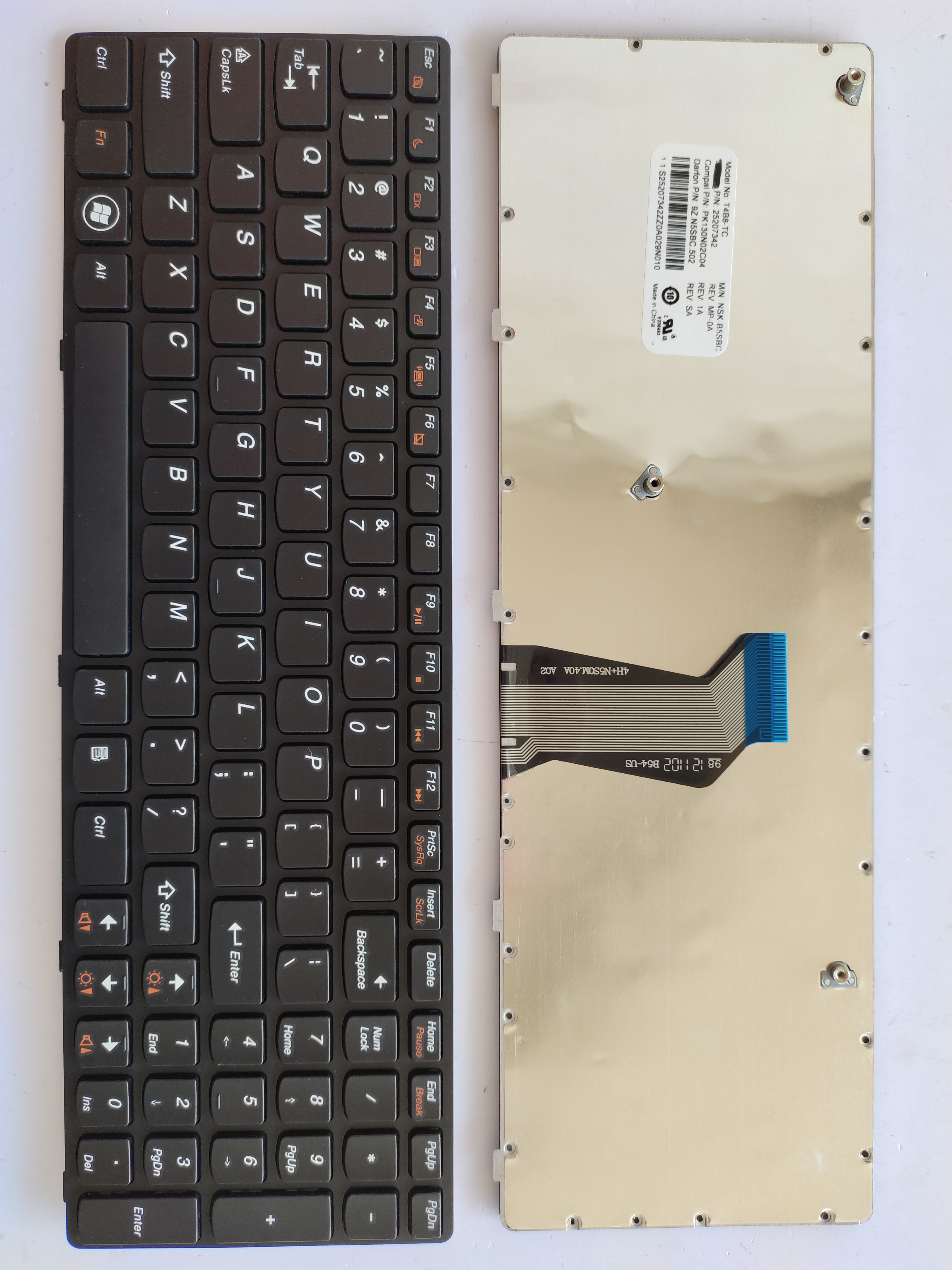 Picture of New Replacement Laptop Keyboard For LENOVO V570/B570 BLACK FRAME BLACK (OEM) US Layout